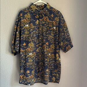 Big Dogs Men’s Tropical print short sleeved button down  shirt size 2X